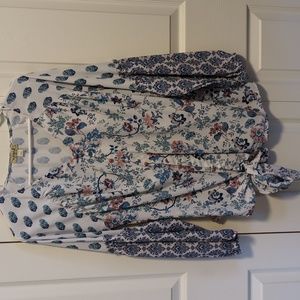 One World Live and Let Live | Multi-Colored Blouse, Size Medium